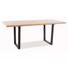 Стол обеденный SIGNAL VITO дуб артизан/черный 140-180/85